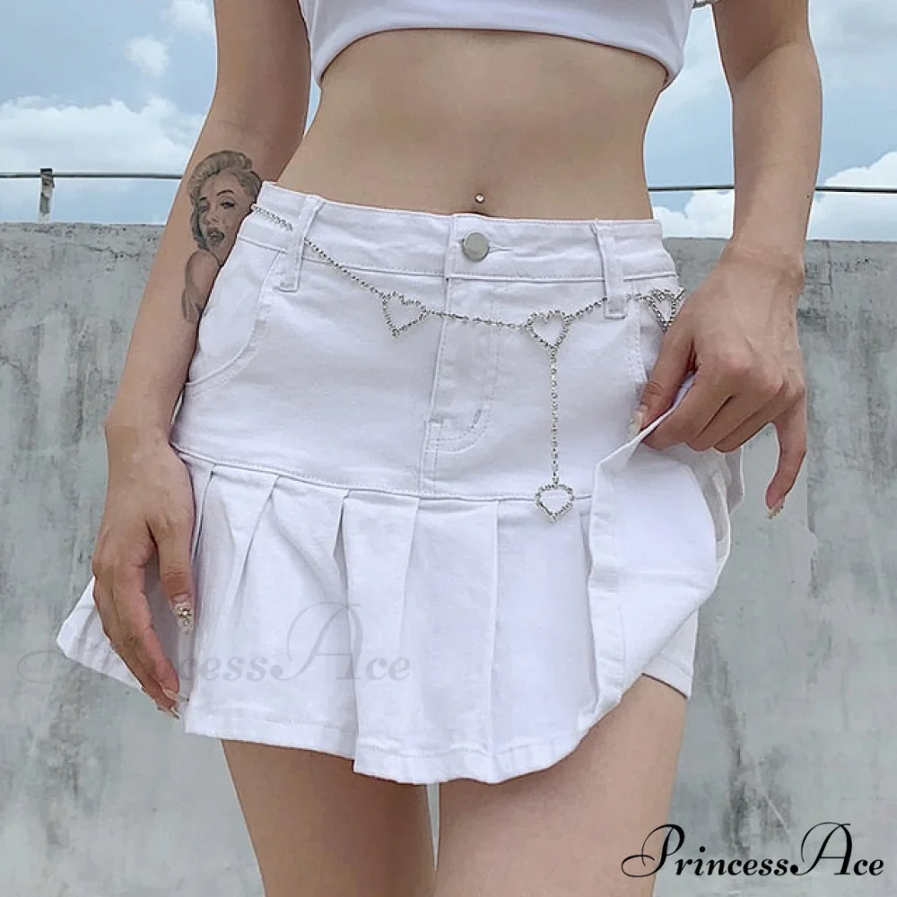 High Waist Jeans Ruffles Fashion Shorts - Image 3