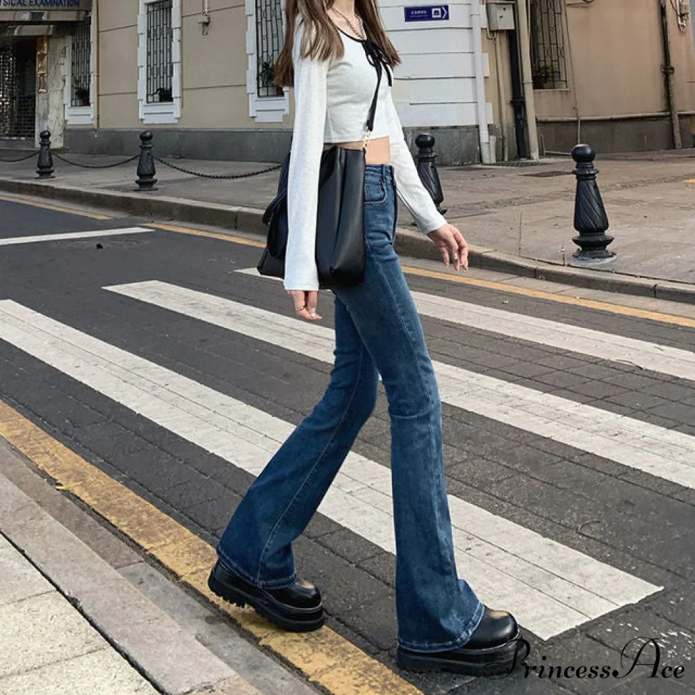 Elastic Fashion Boyfriend Style Denim Pants - Image 2