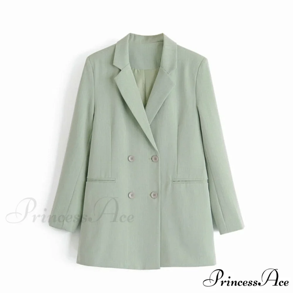 Double-breasted High Street Long Sleeve Blazer