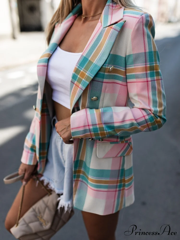Women Vintage Tweed Suits Blazers