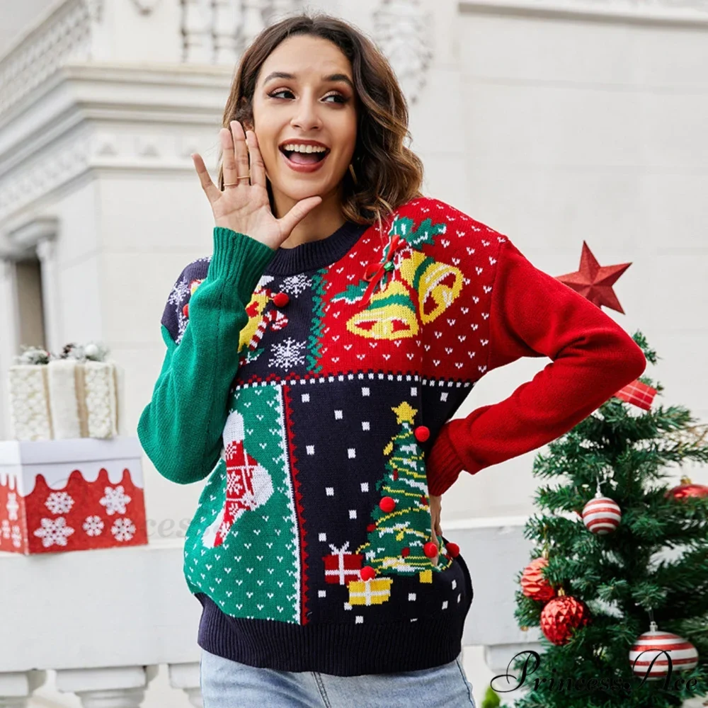 Christmas Little Snowflake Knitted Sweater