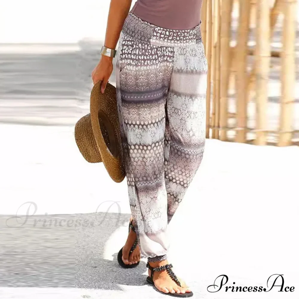 High Waist 3D Printing Trousers Long Pants