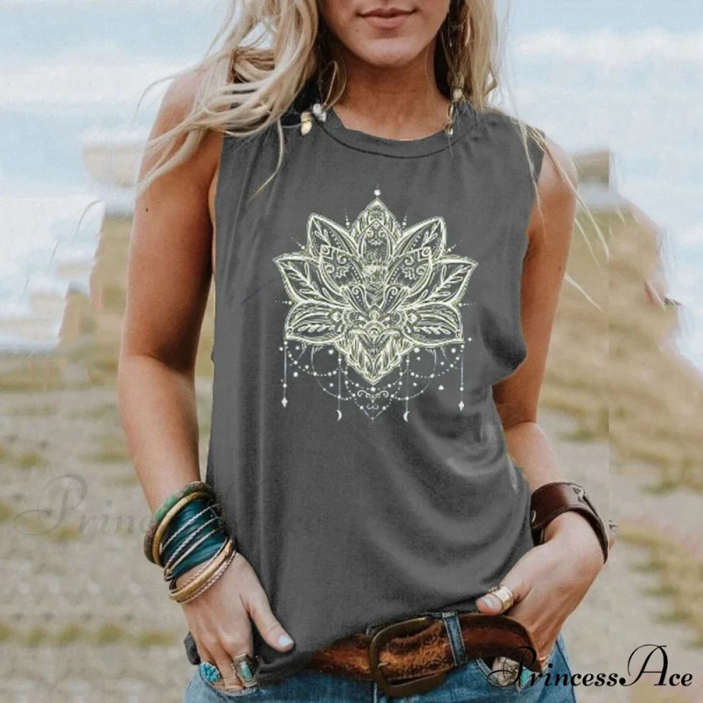 Casual Loose Round Neck Graphic Printing Tee