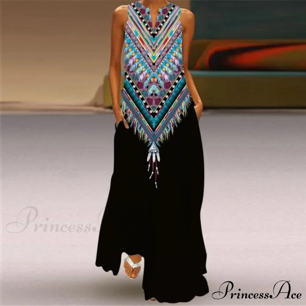 V-Neck Printed Emerald Flower Dress - Image 26
