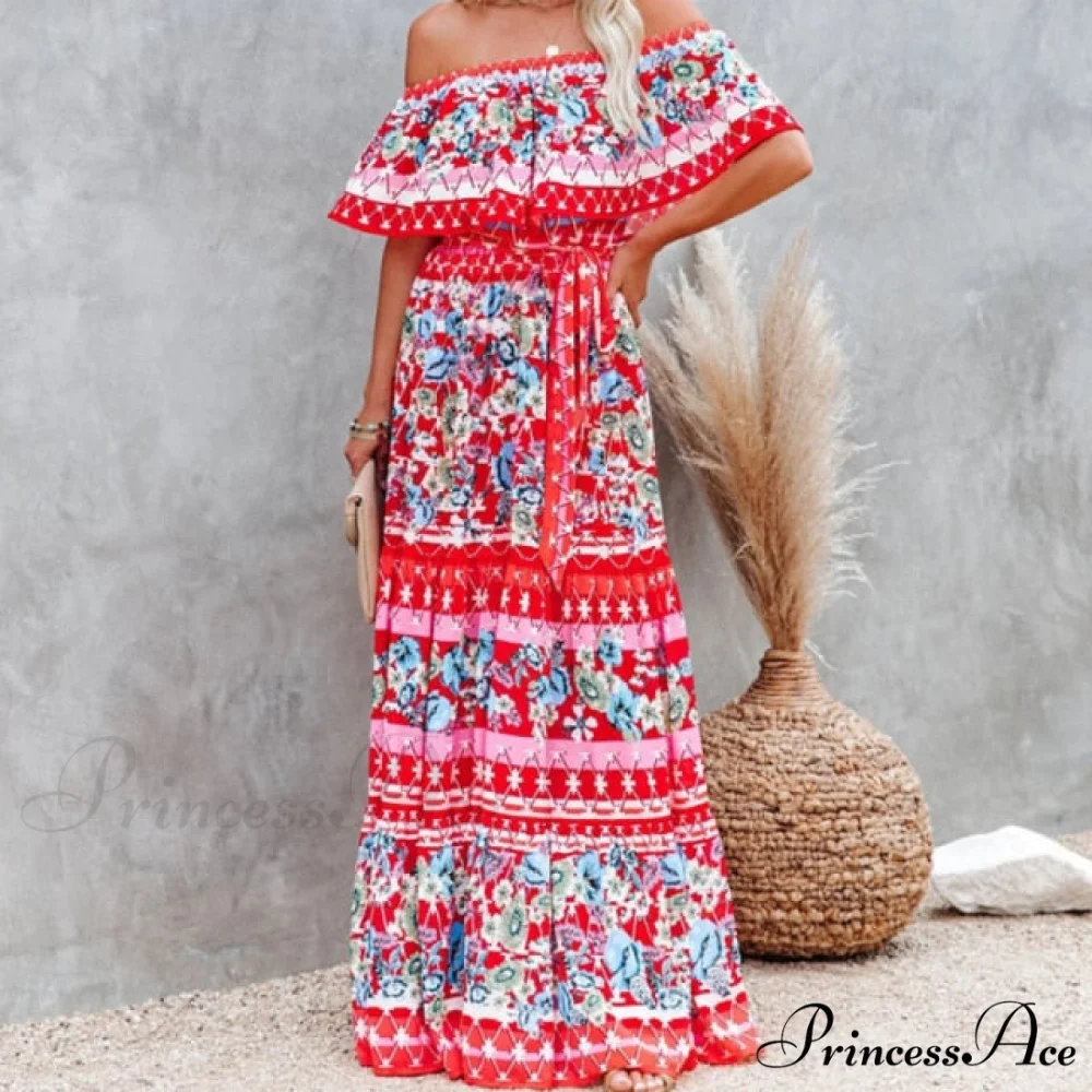 Long Floral Print Casual Elegant Party Dresses - Image 4