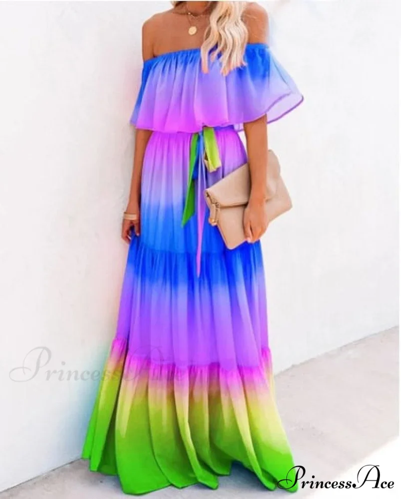 Long Floral Print Casual Elegant Party Dresses - Image 9