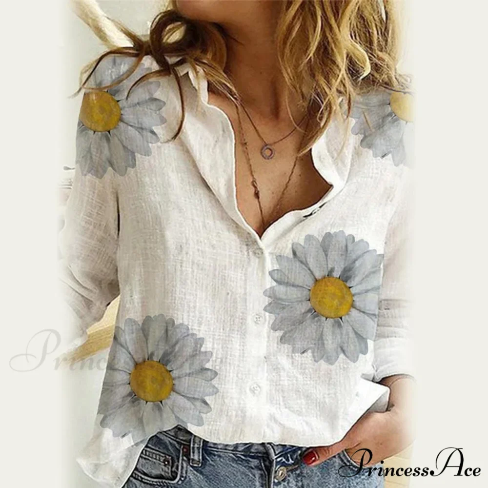 Long Sleeve Marguerite Dot Star Print Shirt