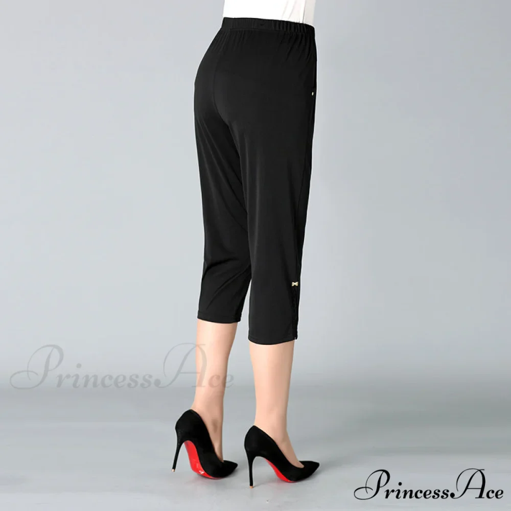 Loose Casual Elastic Capris Pants