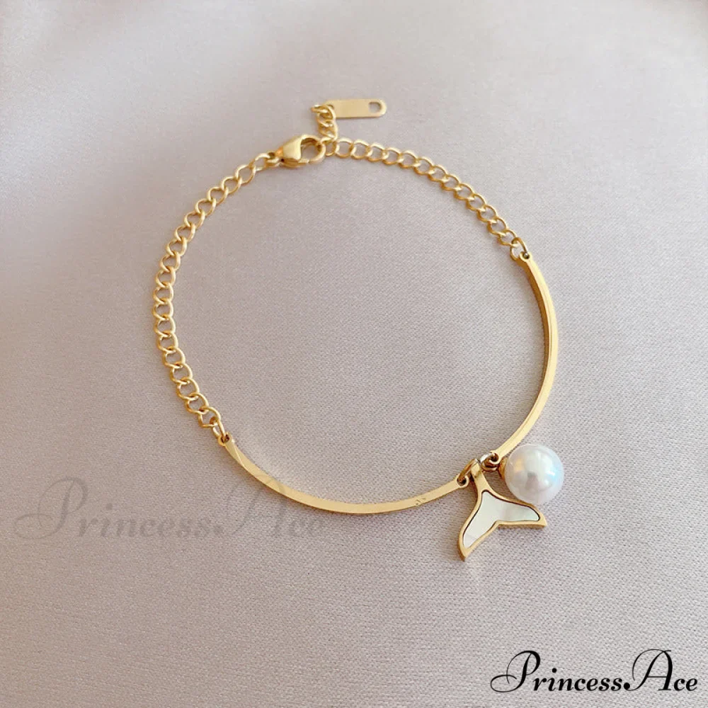 New Arrival Fish Tail Elegant Pearl Bracelet - Image 7