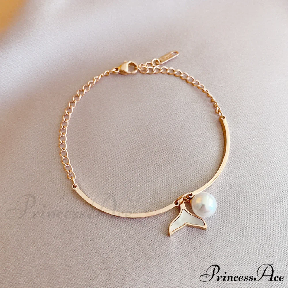 New Arrival Fish Tail Elegant Pearl Bracelet - Image 8