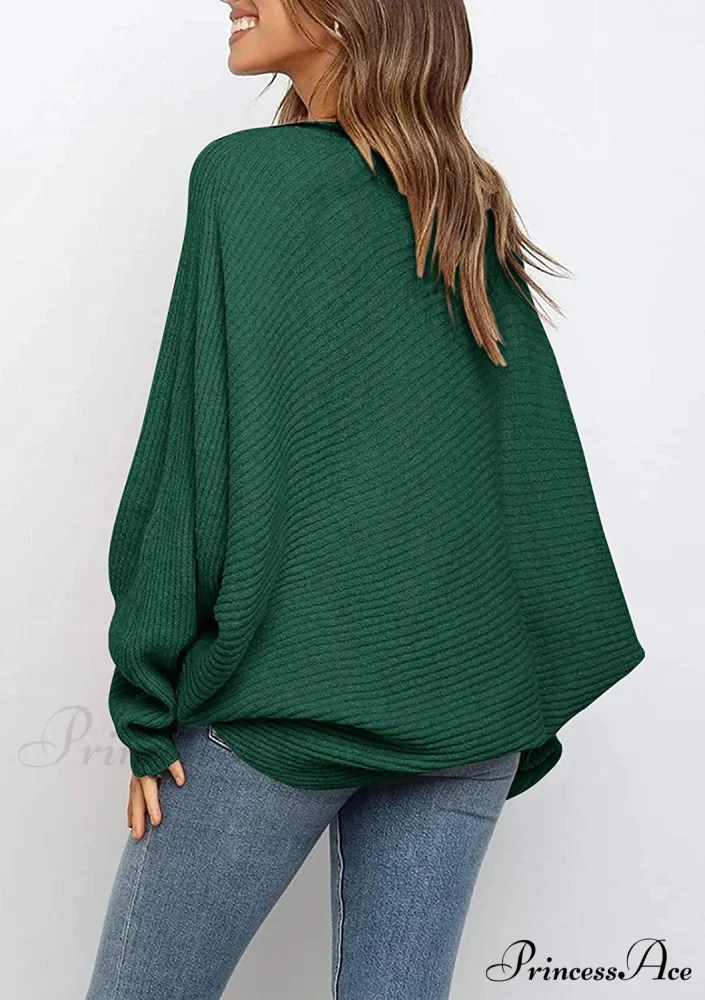 Women's Oversized Long Bat Sleeve Sweater - Image 2