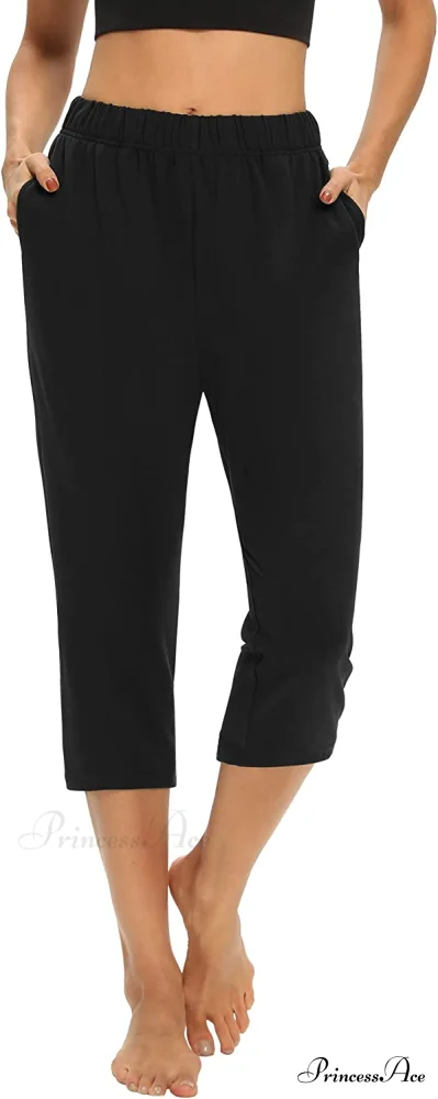 Loose Comfy Yoga Pants Workout Athletic Capri Pants - Image 27