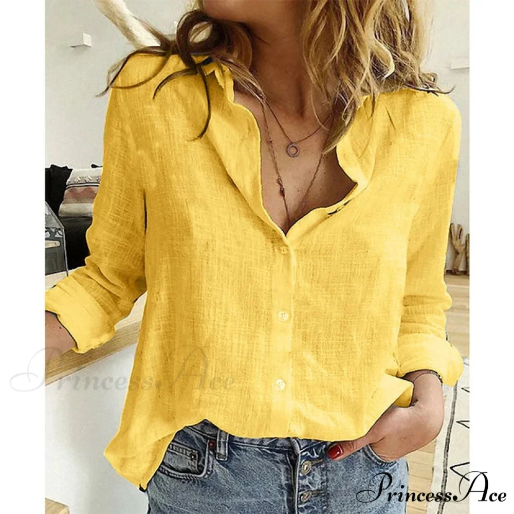 Leisure White Yellow Shirts