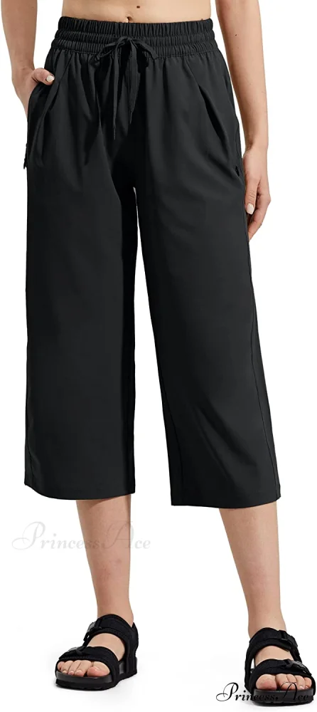 Capri Pants Wide Leg Lightweight Quick Dry Comfy Lounge Sweatpants