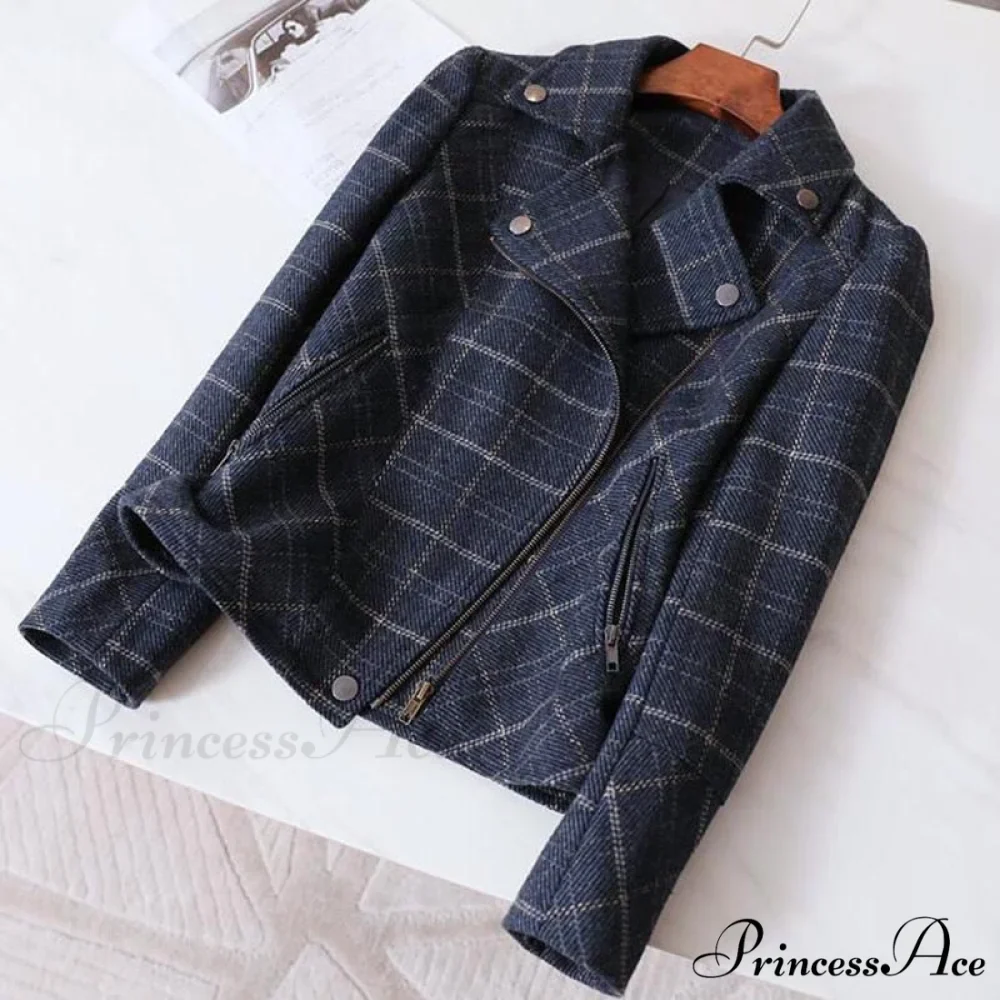 Chic Short Plaid Jackets - Image 2