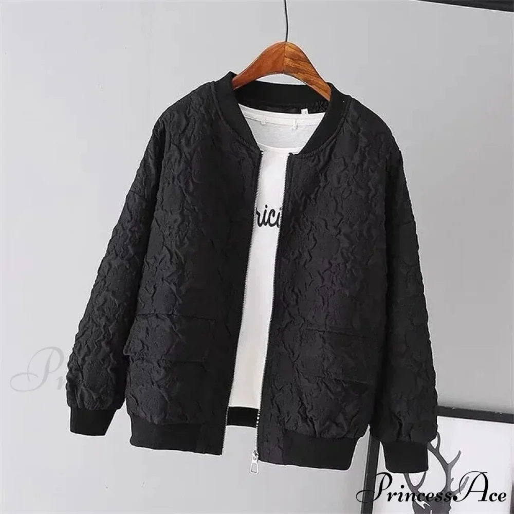 Solid Color Ladies Short Baseball Jacket - Image 9