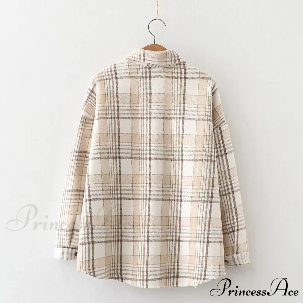 Thick Velvet Plaid Shirts Jacket - Image 2