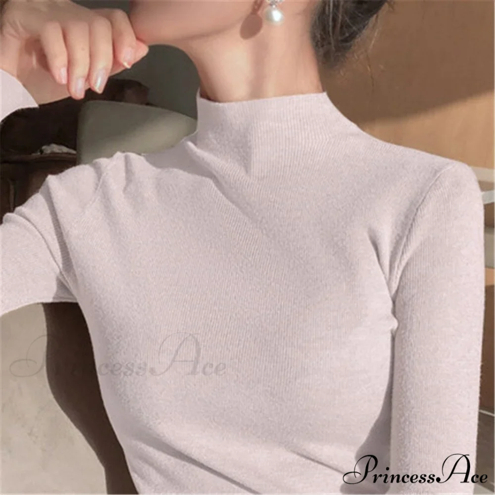 Knitted Turtleneck Pullovers Top - Image 12