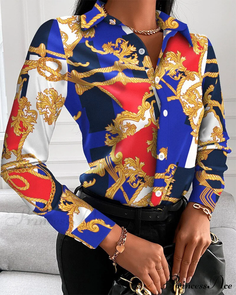 Short Sleeve Casual Office Print Shirts - Image 8