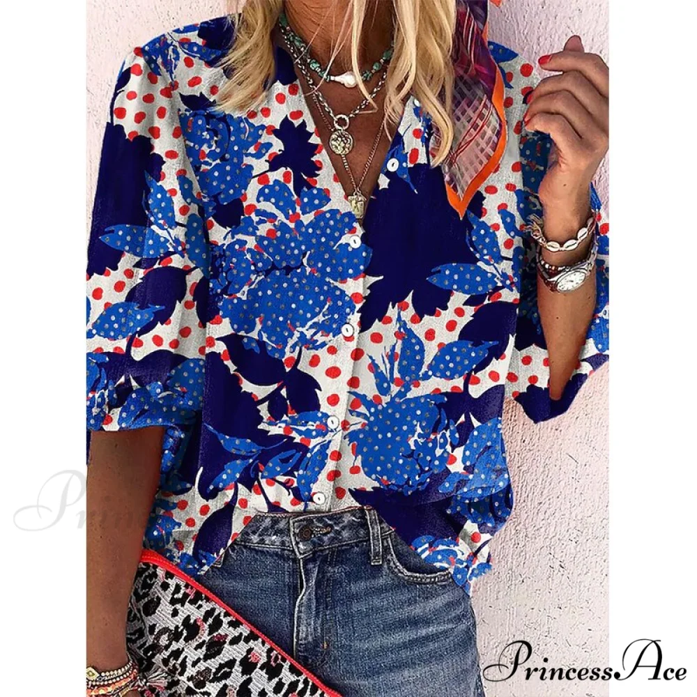 Vintage Loose Peacock Print Shirt - Image 9