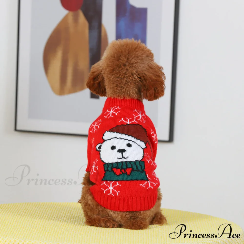 High Neck Cat Dog Knitted Casual Sweater