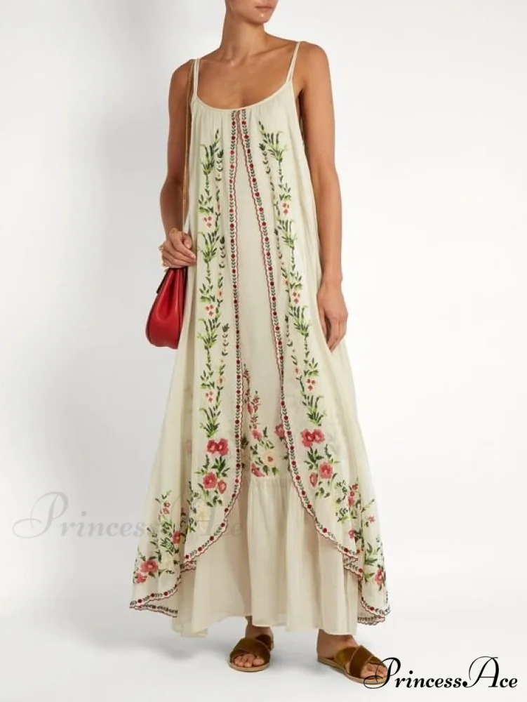 Vintage Spaghetti Strap Sleeveless Elegant Long Maxi Dress - Image 7
