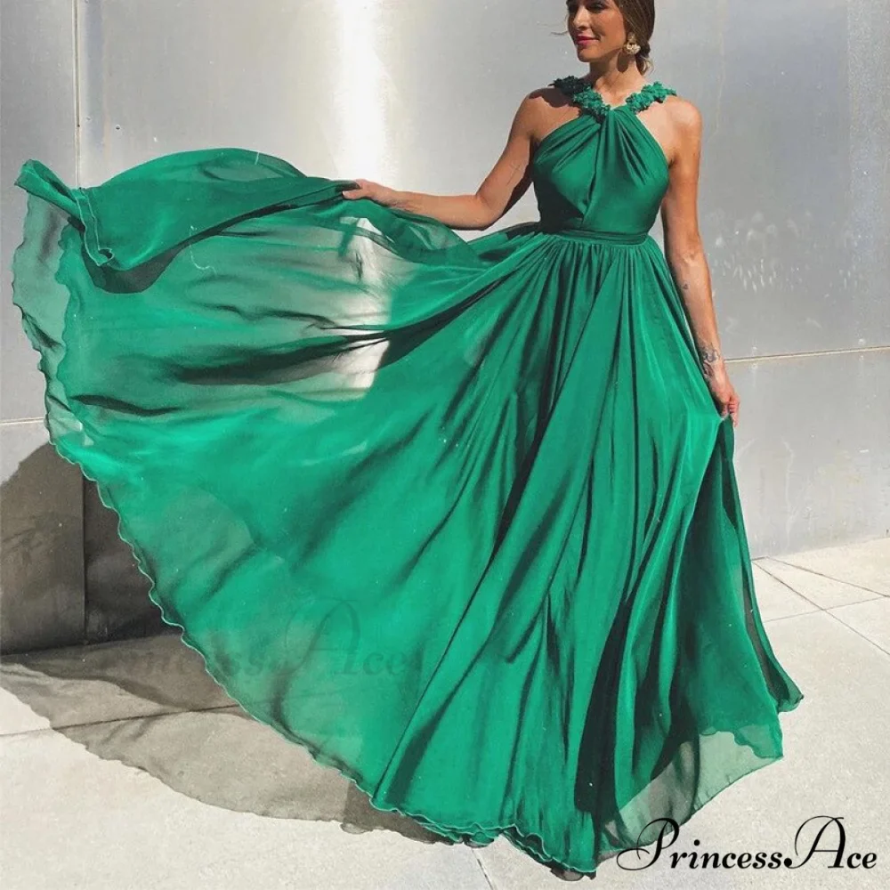 Sleeveless A Line Sexy Backless Elegant Long Vestidos Prom Dress