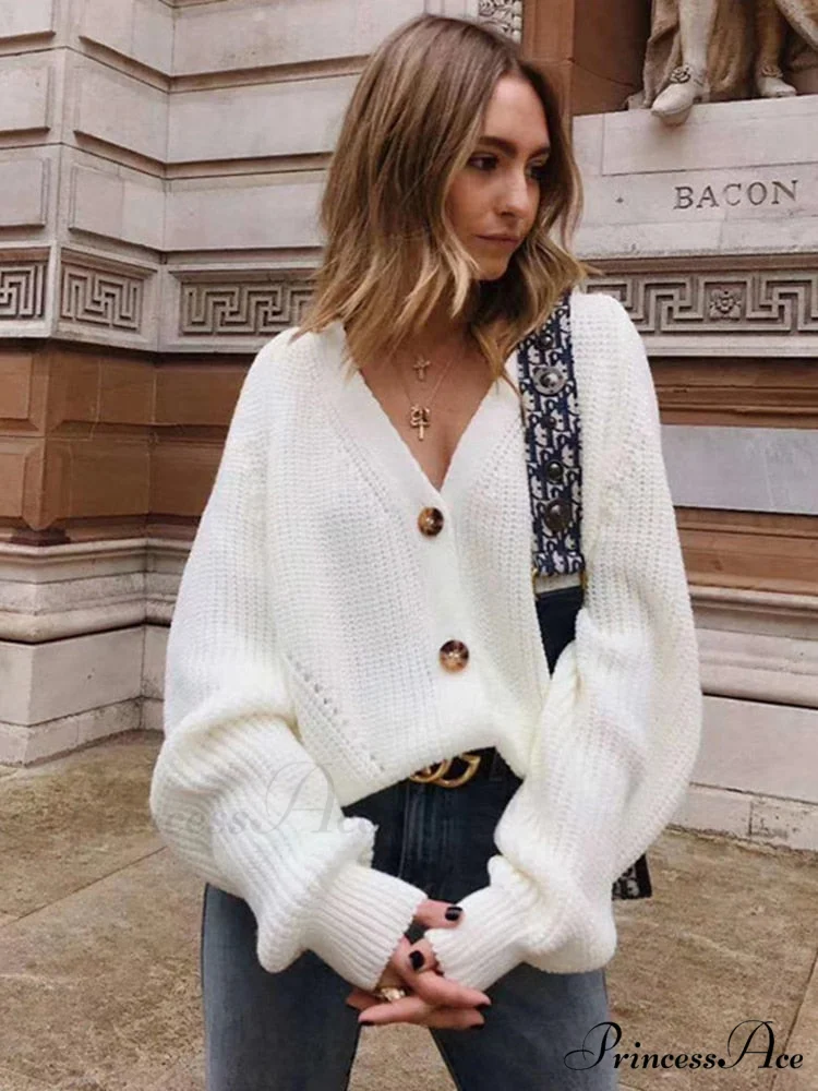 Knitted Fashion Autumn Long Sleeve Loose Cardigans - Image 2