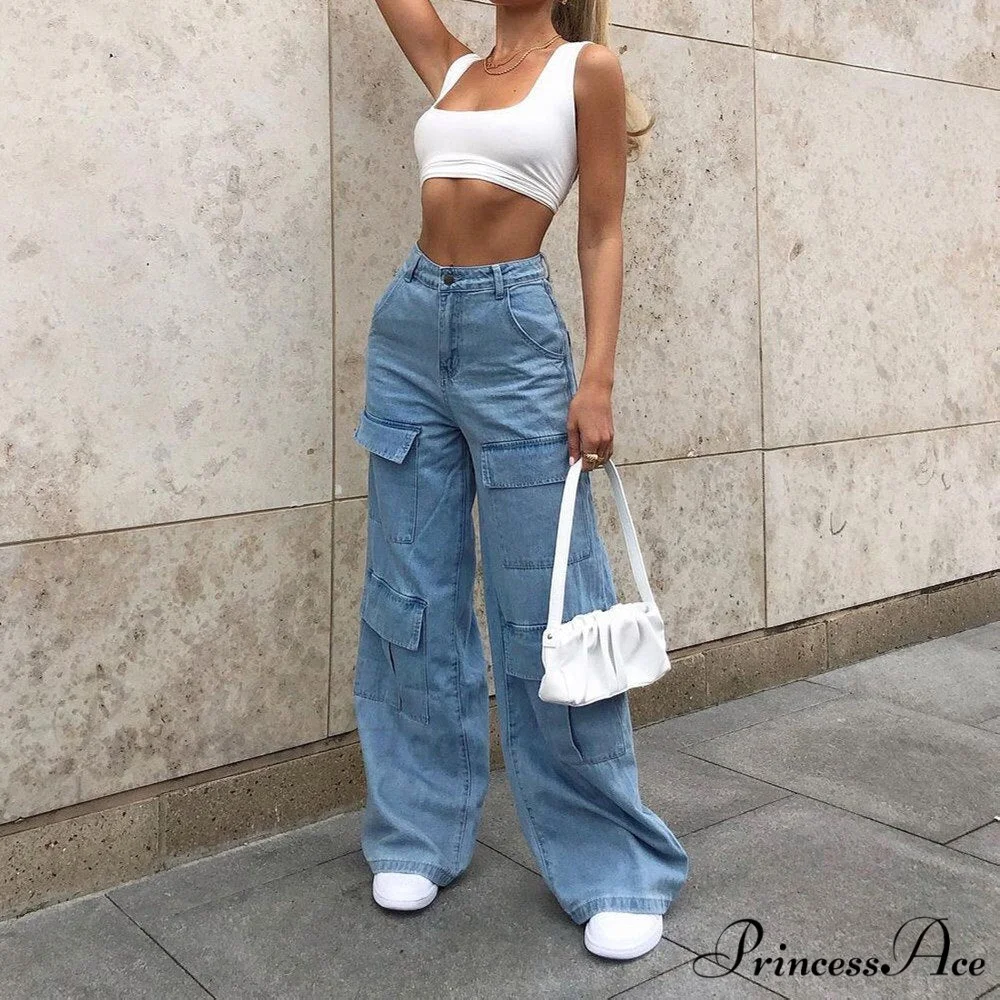 Loose Waist Casual Stylish Multi Pockets Trousers - Image 5