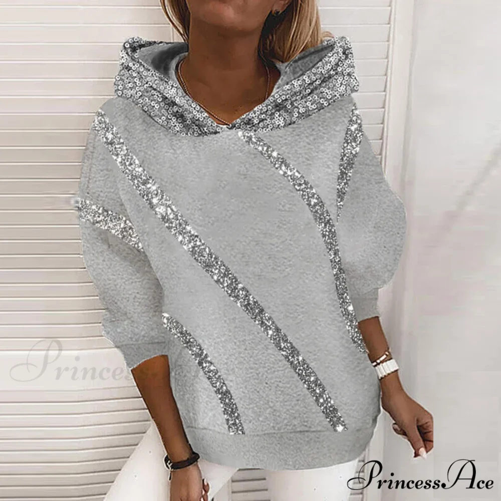 Harajuku Casual Long Sleeve Sequin Hoodies - Image 6