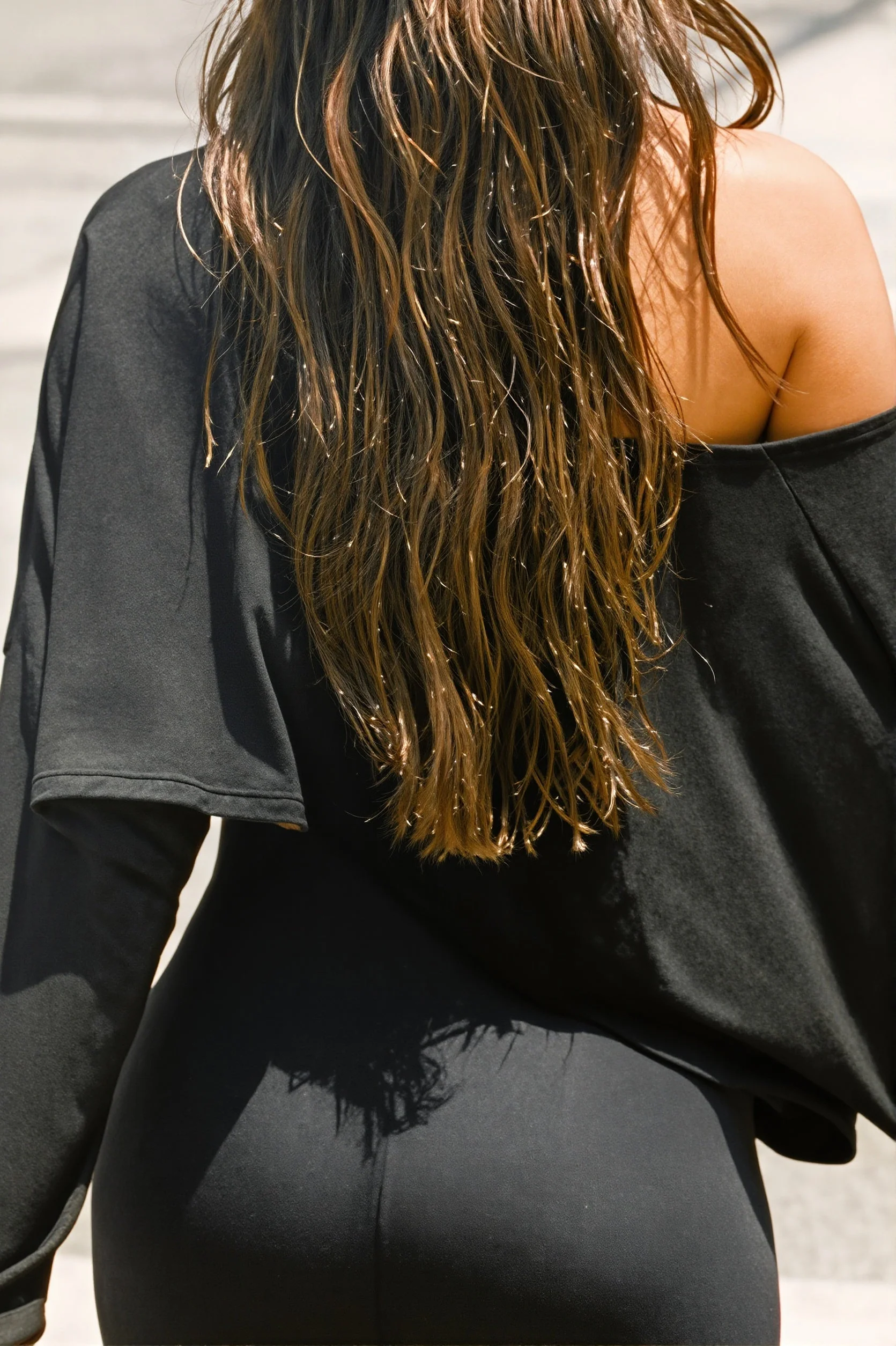 Asym Neck Loose Cropped Blouse - Image 8