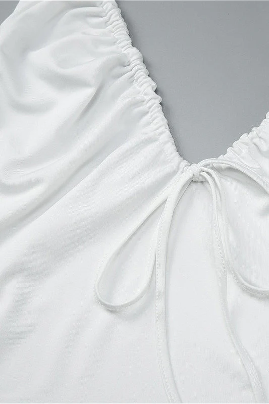 Casual Backless Bow Slim Halter Top - Image 3