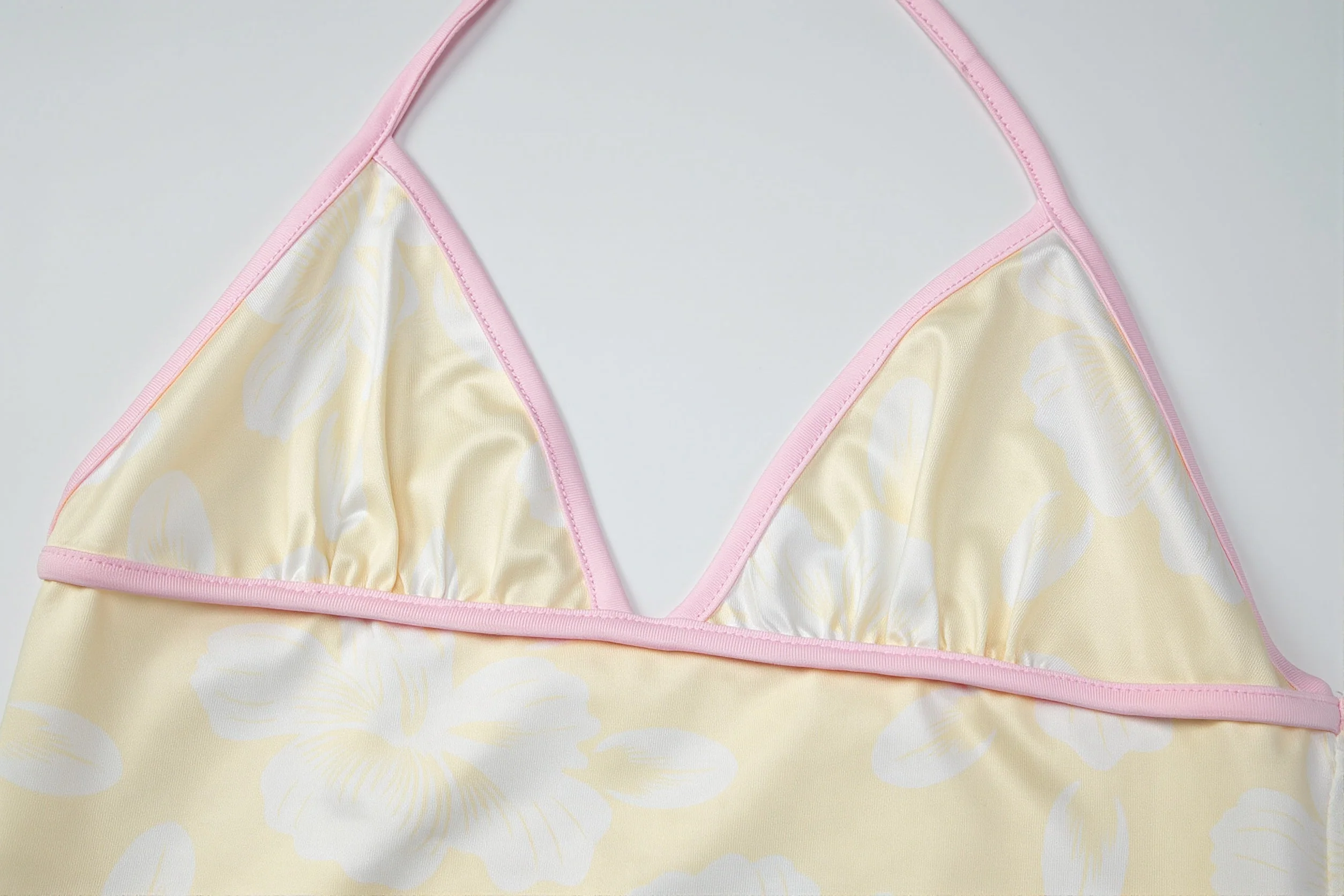 Casual Floral Print V Neck Halter Top - Image 7