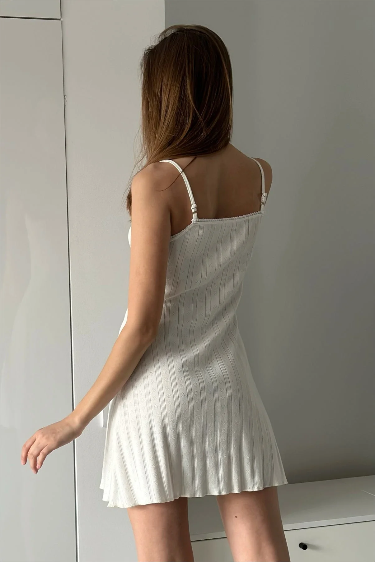 Casual Knit Jacquard Cami Mini Dress - Image 6