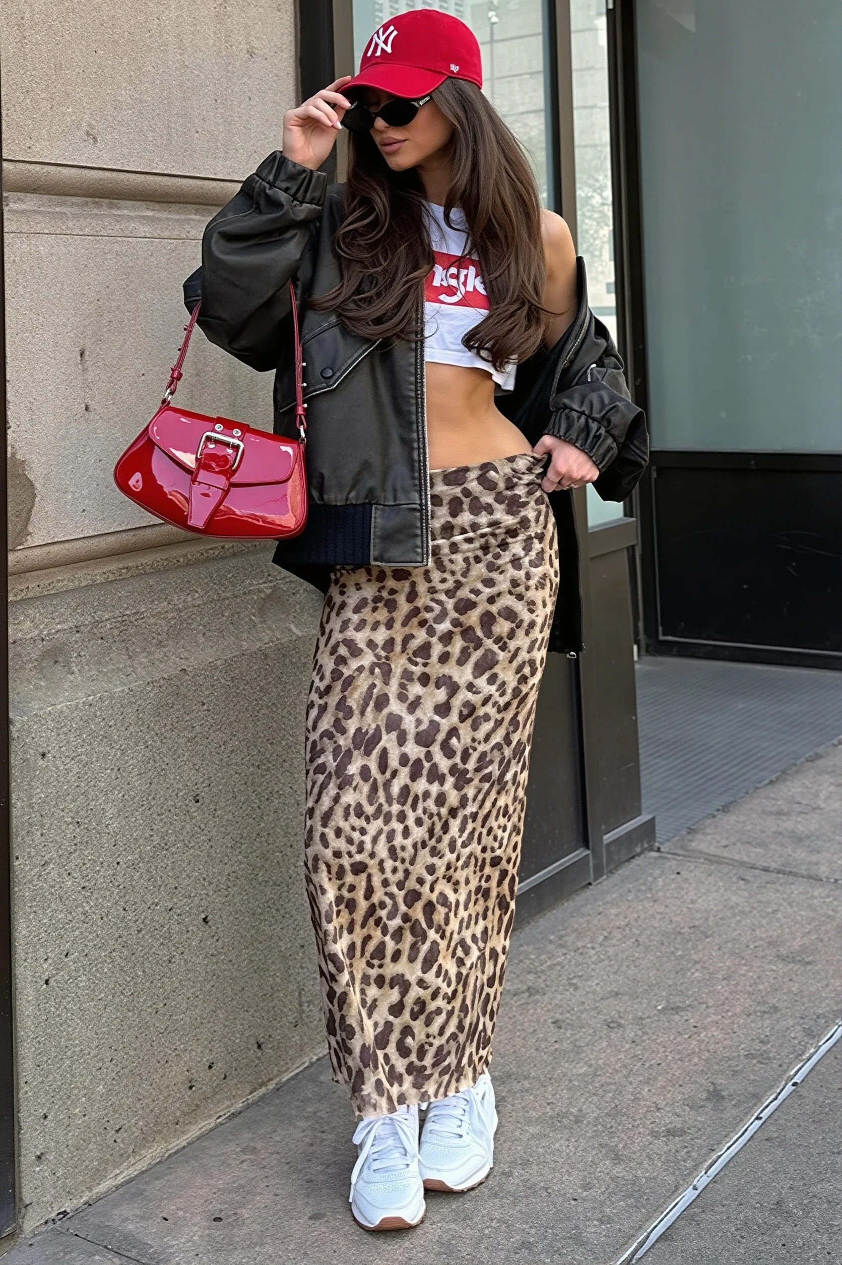 Casual Mesh Leopard Print Skirt - Image 3