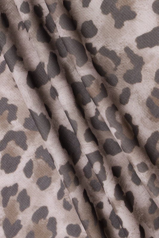 Casual Mesh Leopard Print Skirt - Image 5