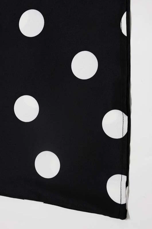 Casual Patchwork Polka Dot Maxi Dress - Image 7