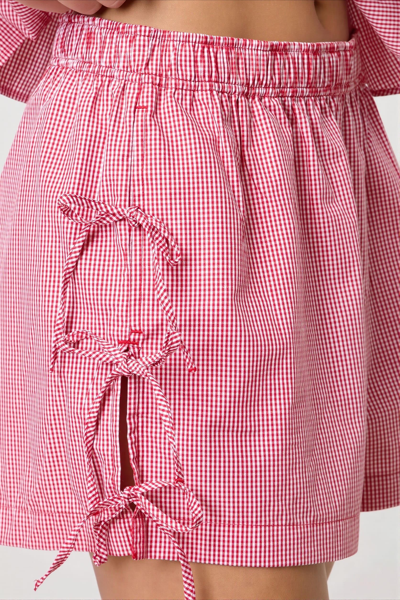 Casual Stripe Solid Drawstring Shorts - Image 5