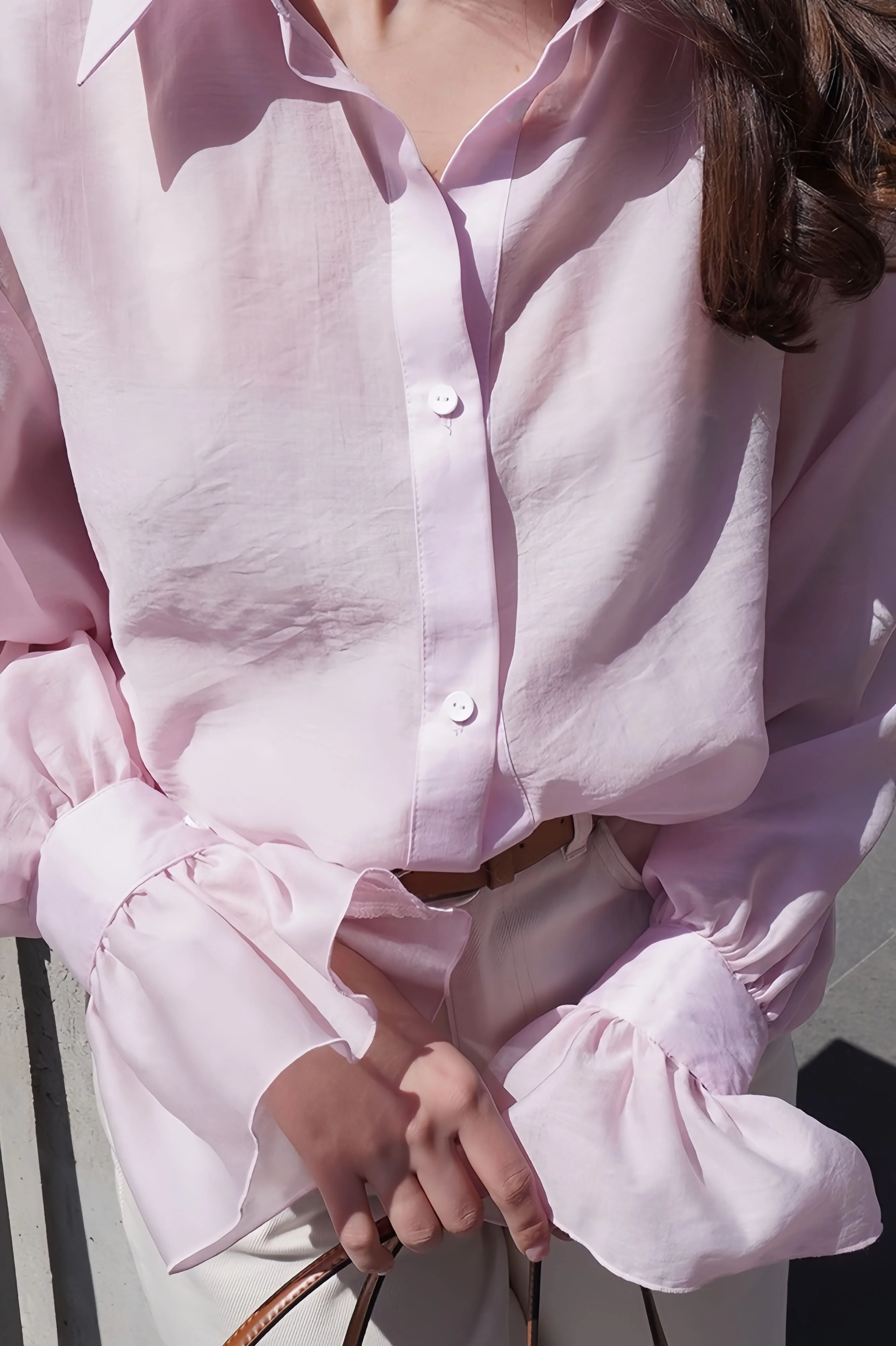 Chic Ruffled Sleeve Loose Blouse - Image 4