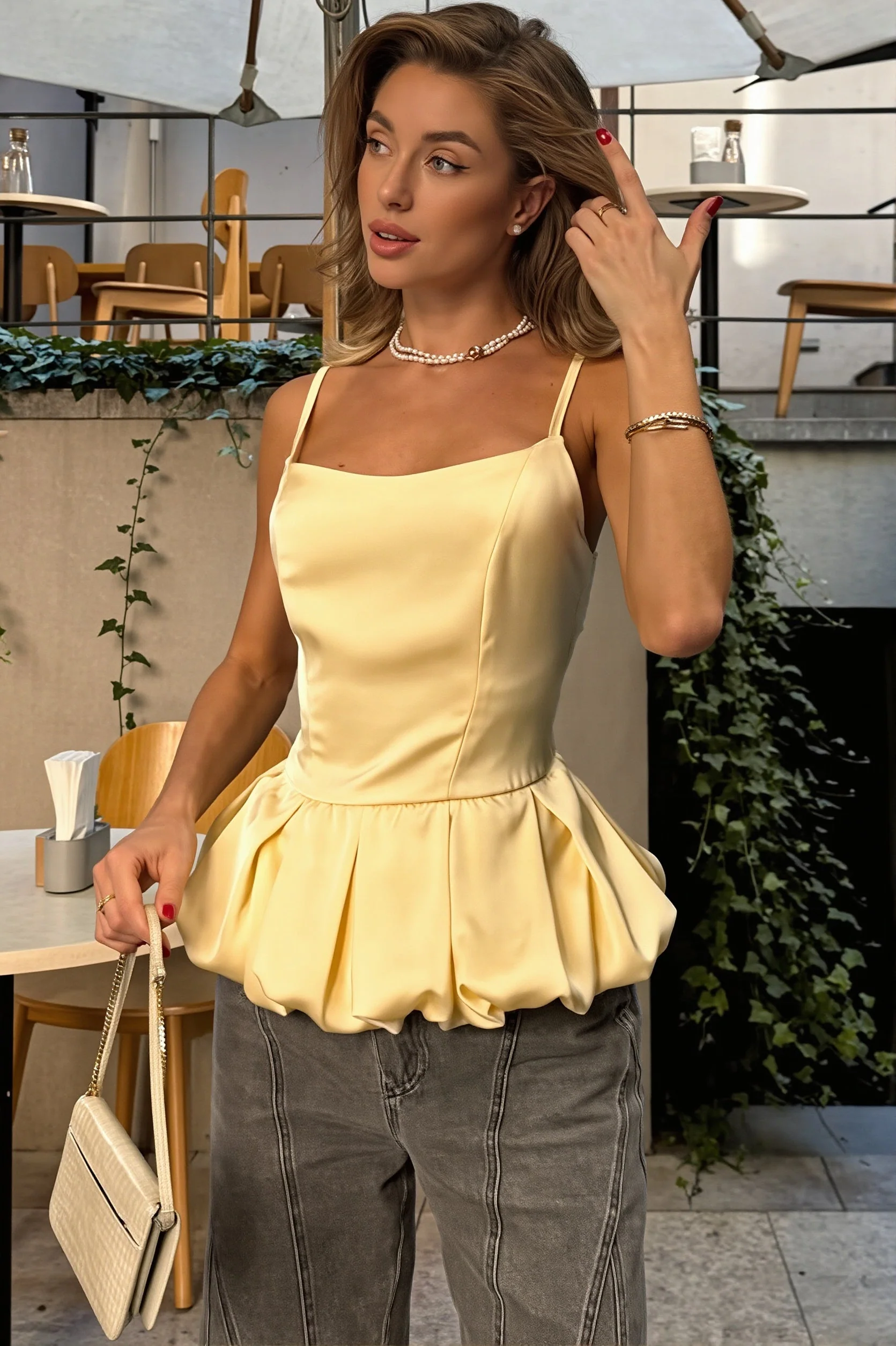 Chic Solid A Line Casual Cami Top - Image 3