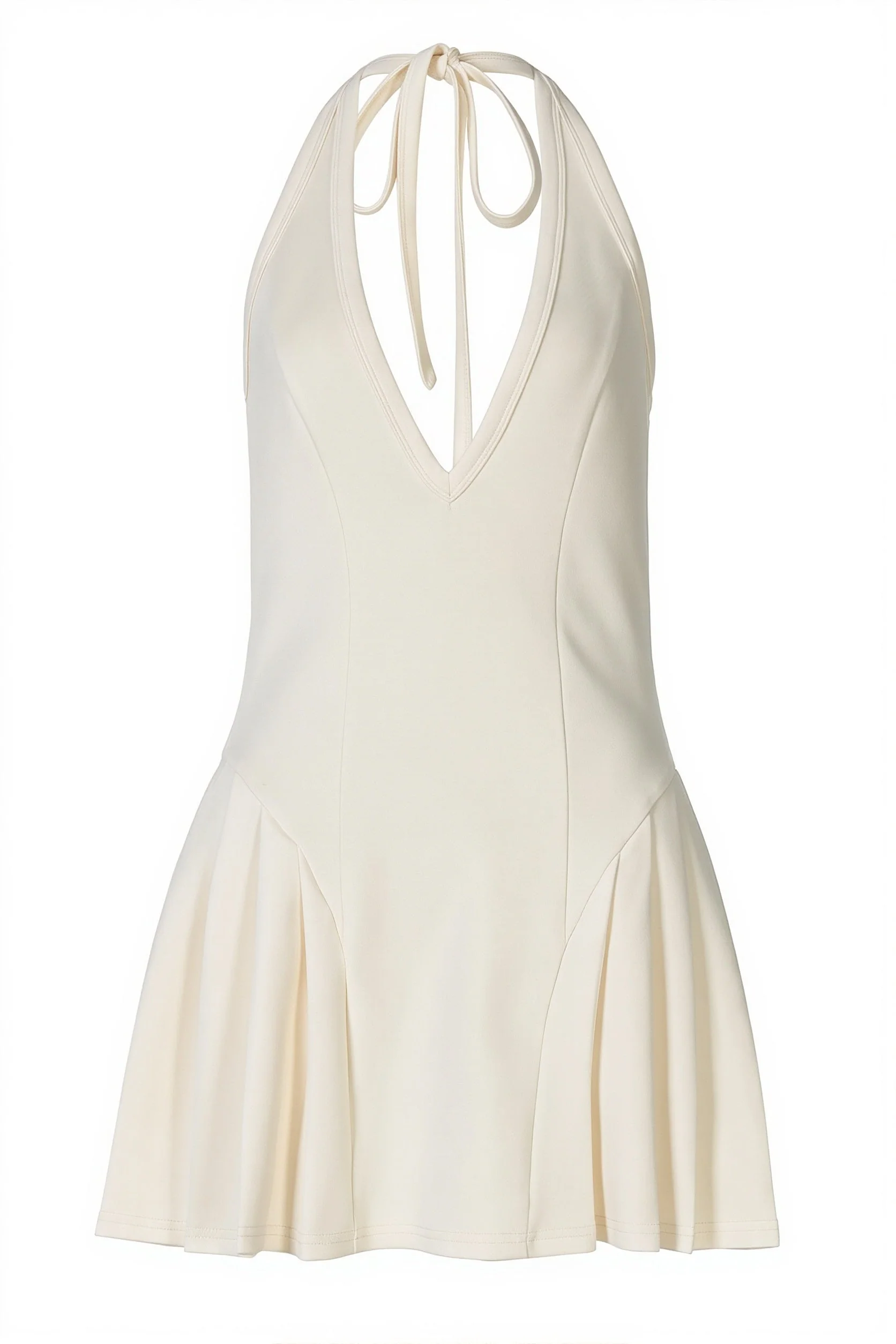 Chic Solid Ruffle Waist Bodycon Mini Dress - Image 6