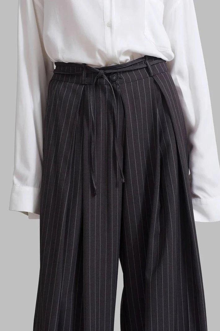 Chic Stripe High Waist Wide Leg Pants