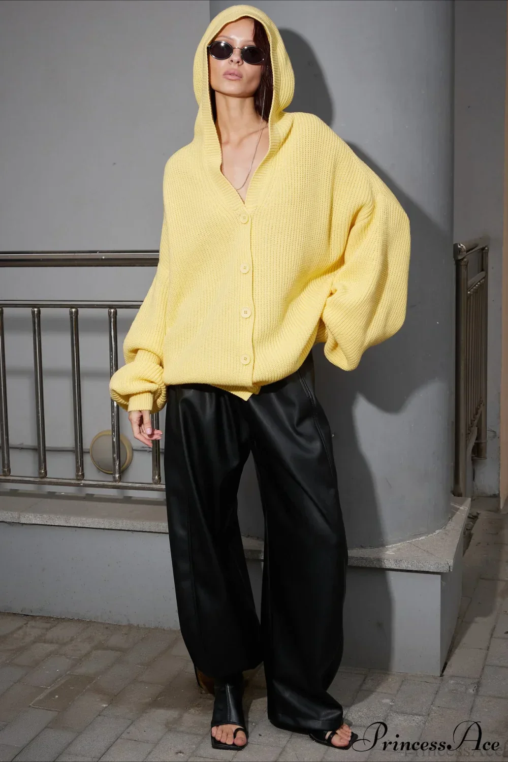 Cozy Knit Oversized Hoodie - Image 4