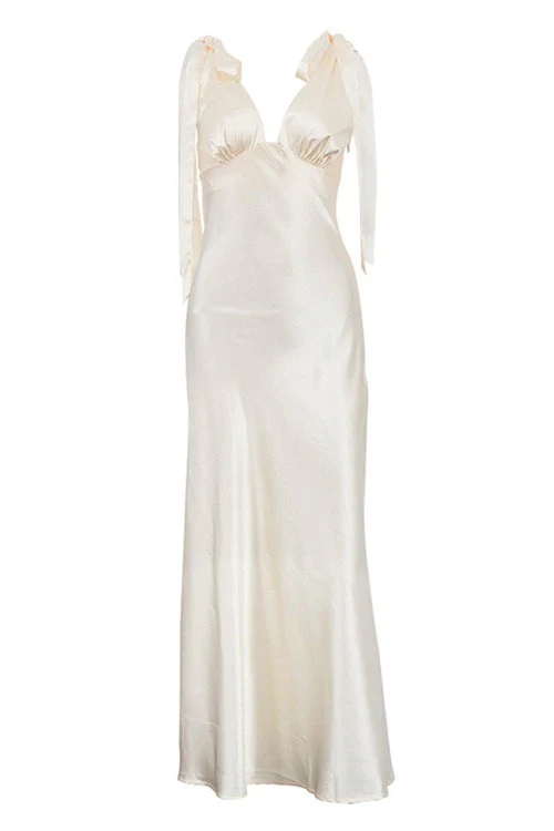 Elegant Backless Tie Bodycon Maxi Dress - Image 5