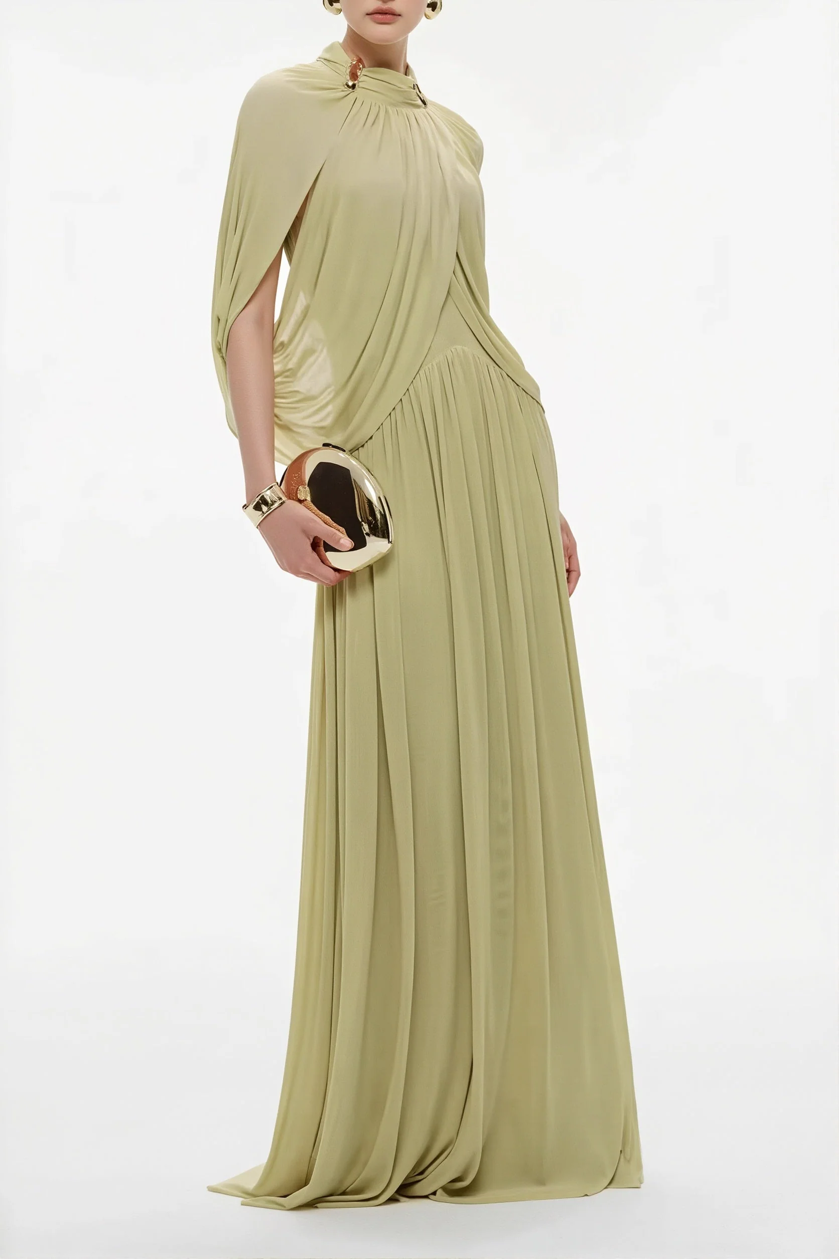 Elegant Cross Ruffle Maxi Dress - Image 2