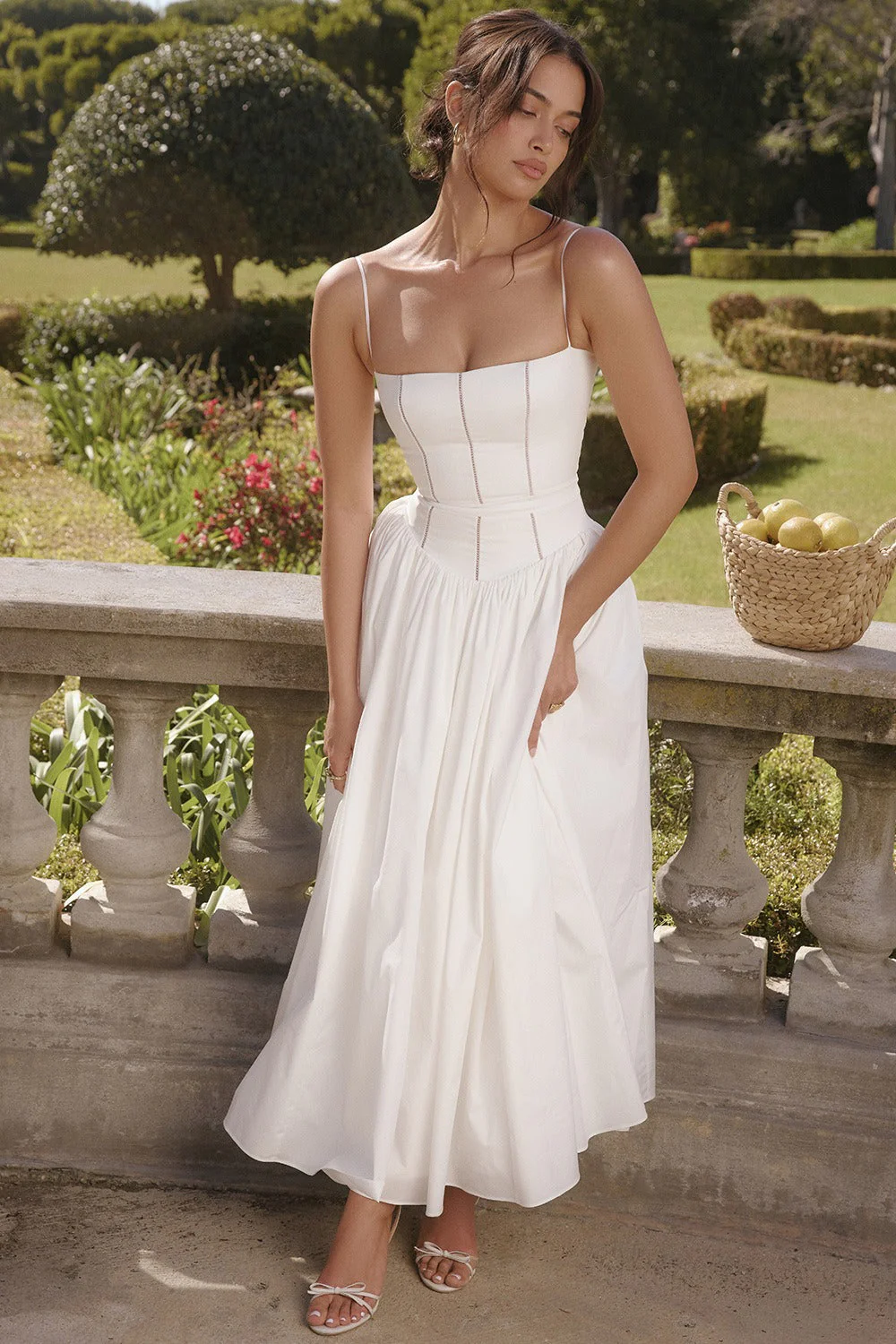 Elegant Gentle Floral Cami Fairy Maxi Dress