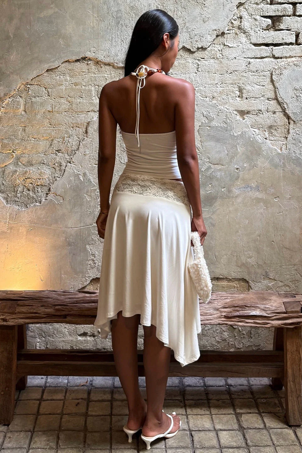 Elegant Lace Panel Cami Skirt Set - Image 4