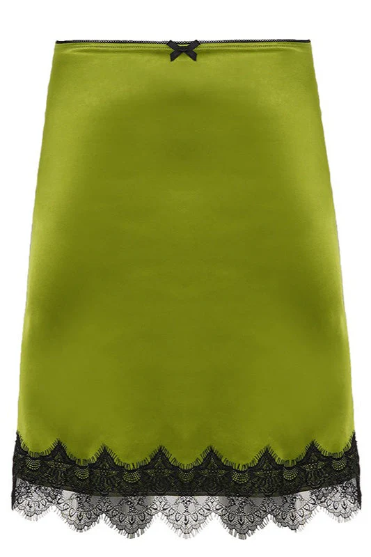 Elegant Lace Splice Satin Bow Skirt - Image 5