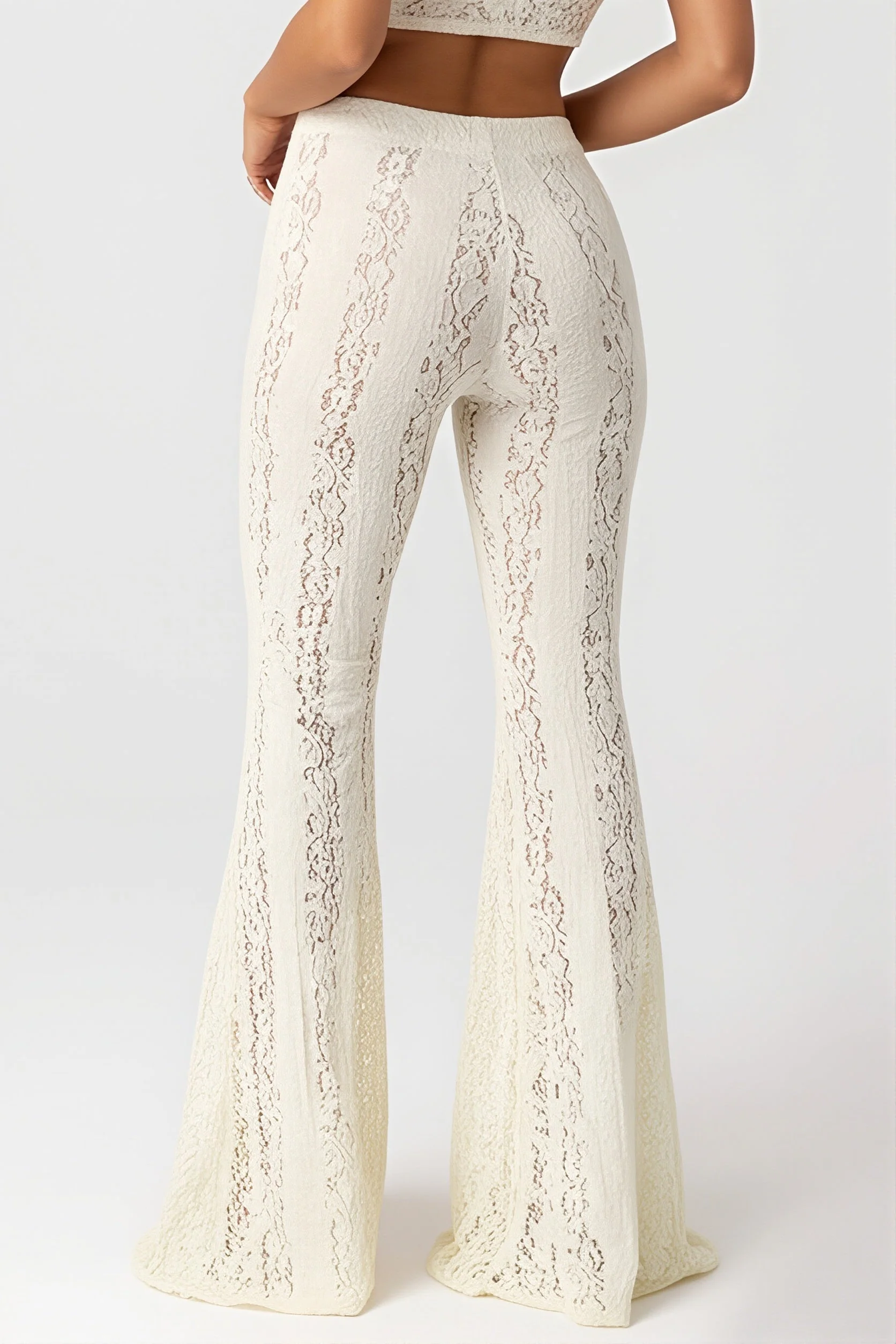 Elegant Lace Texture Long Pants - Image 4