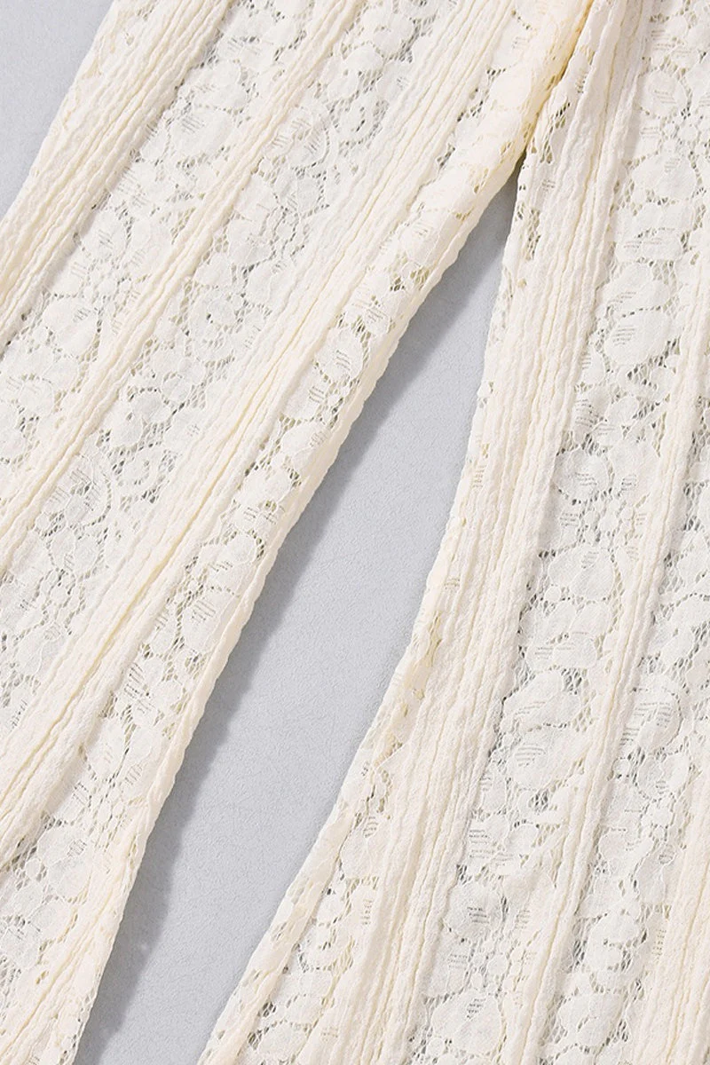 Elegant Lace Texture Long Pants - Image 5